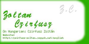 zoltan czirfusz business card