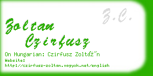 zoltan czirfusz business card